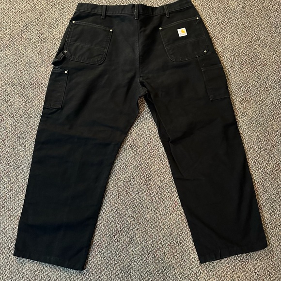 Carhartt Double Knee Pants LOOSE FIT Black Men’s Size 42x30 - Picture 4 of 7